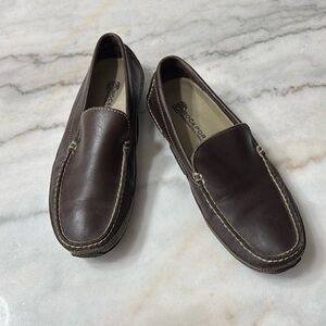 Rockport Brown Leather Loafers with Moccasin Style size 10M